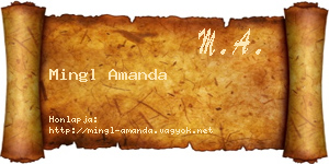 Mingl Amanda névjegykártya